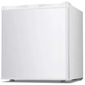 1.1 cu.Compact Upright Freezer Reversible Stainless Steel Door White