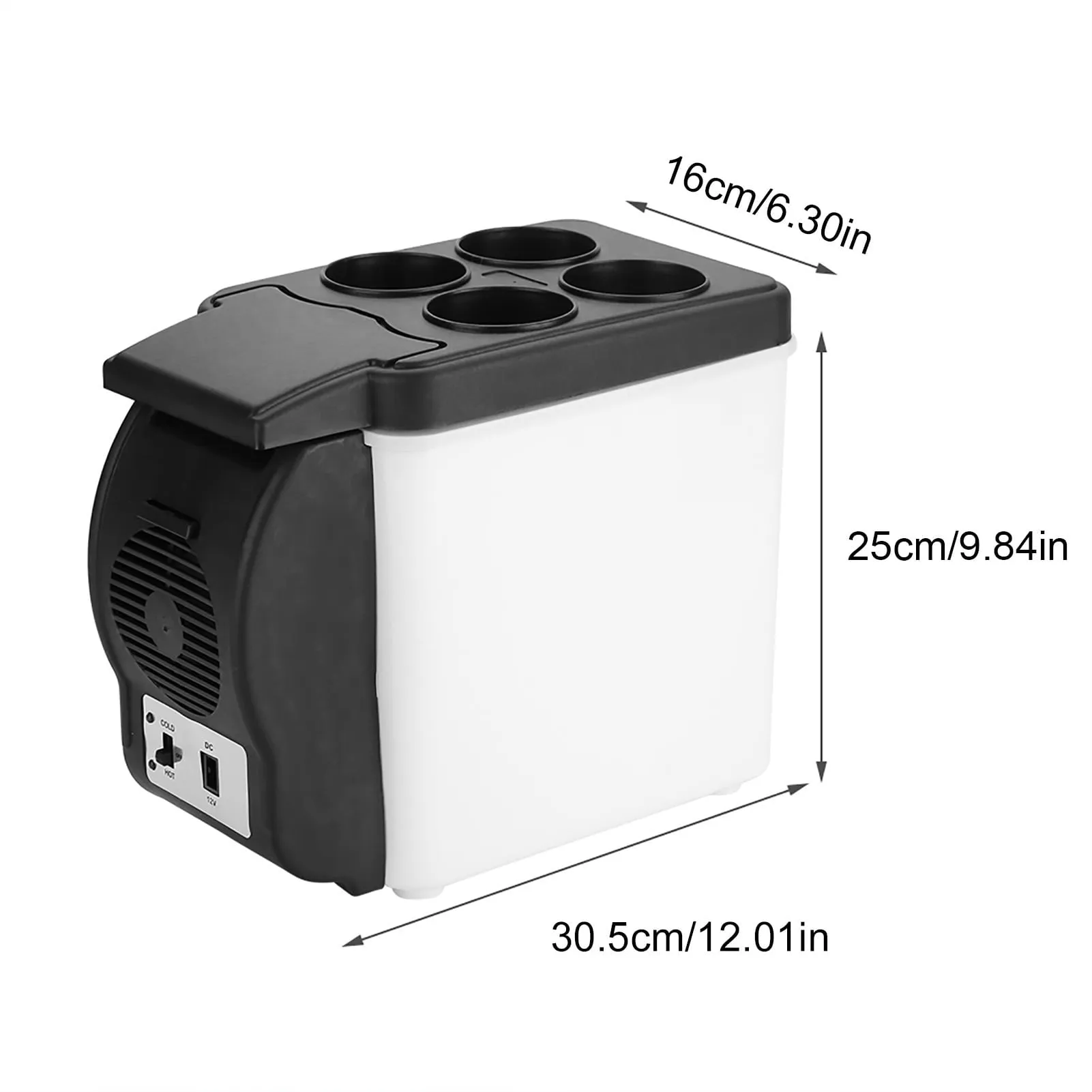 12V 6L Portable Car Refrigerator Mini Food Drinks Warmer Cooler Fridge For Car, RV, And Camping Use