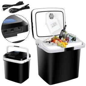 12V DC Electric Mini Fridge Cooler and Warmer Refrigerator with Handle for Car