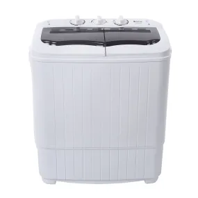 14.3LBS Semi-automatic Washing Machine, 110V 360W Compact Twin Tub Washer Spinning Dryer for Clothes, Laundry Washing Machine for Apartment Home Use, Low Noise, US Plug