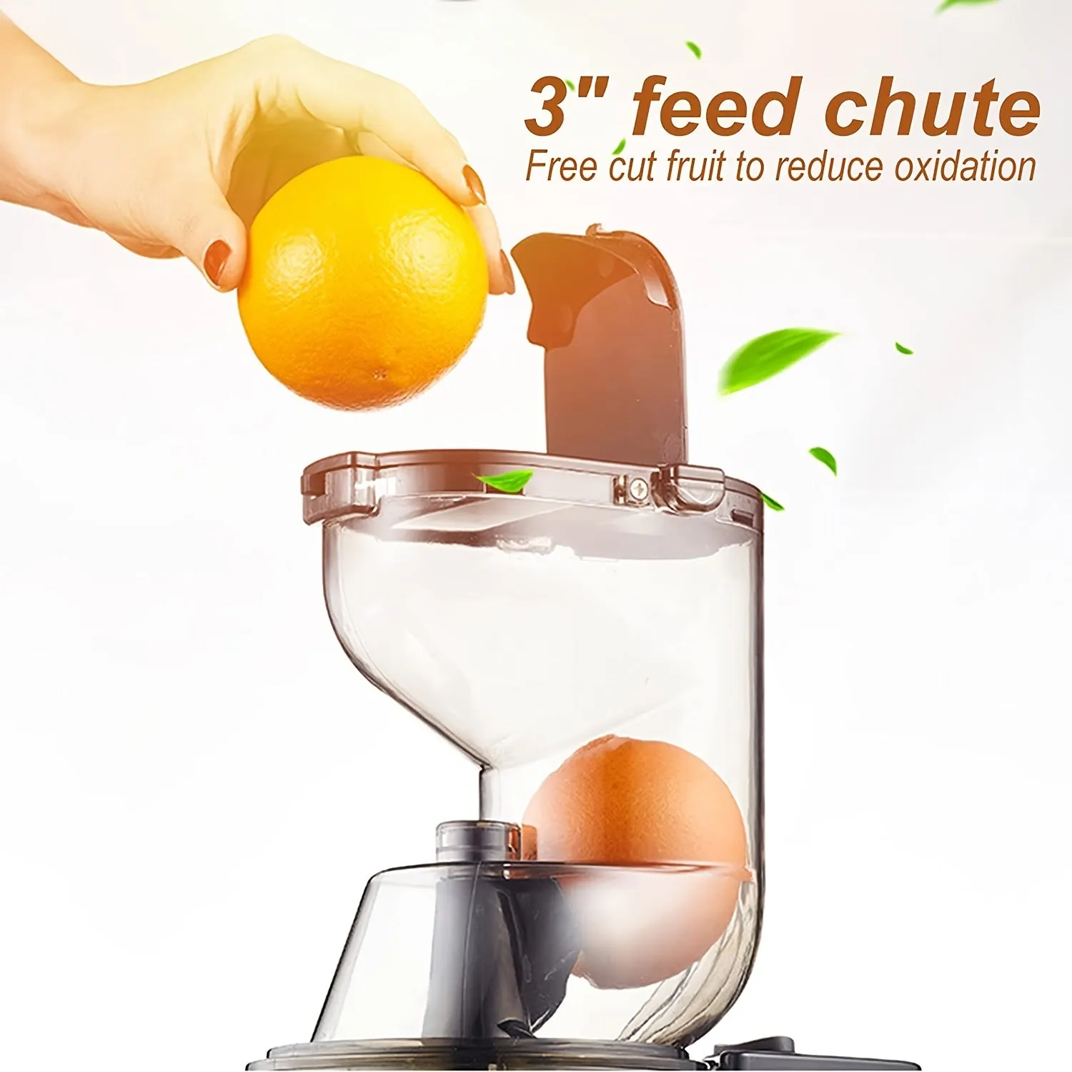 1pc US Plug Slow Masticating Juicer, Cold Press Juice Extractor Nama Juicer Orange Juicer Apples Orange Citrus Juicer Machine With Wide Chute Quiet Motor For Juicer Machines Vegetable And Fruit