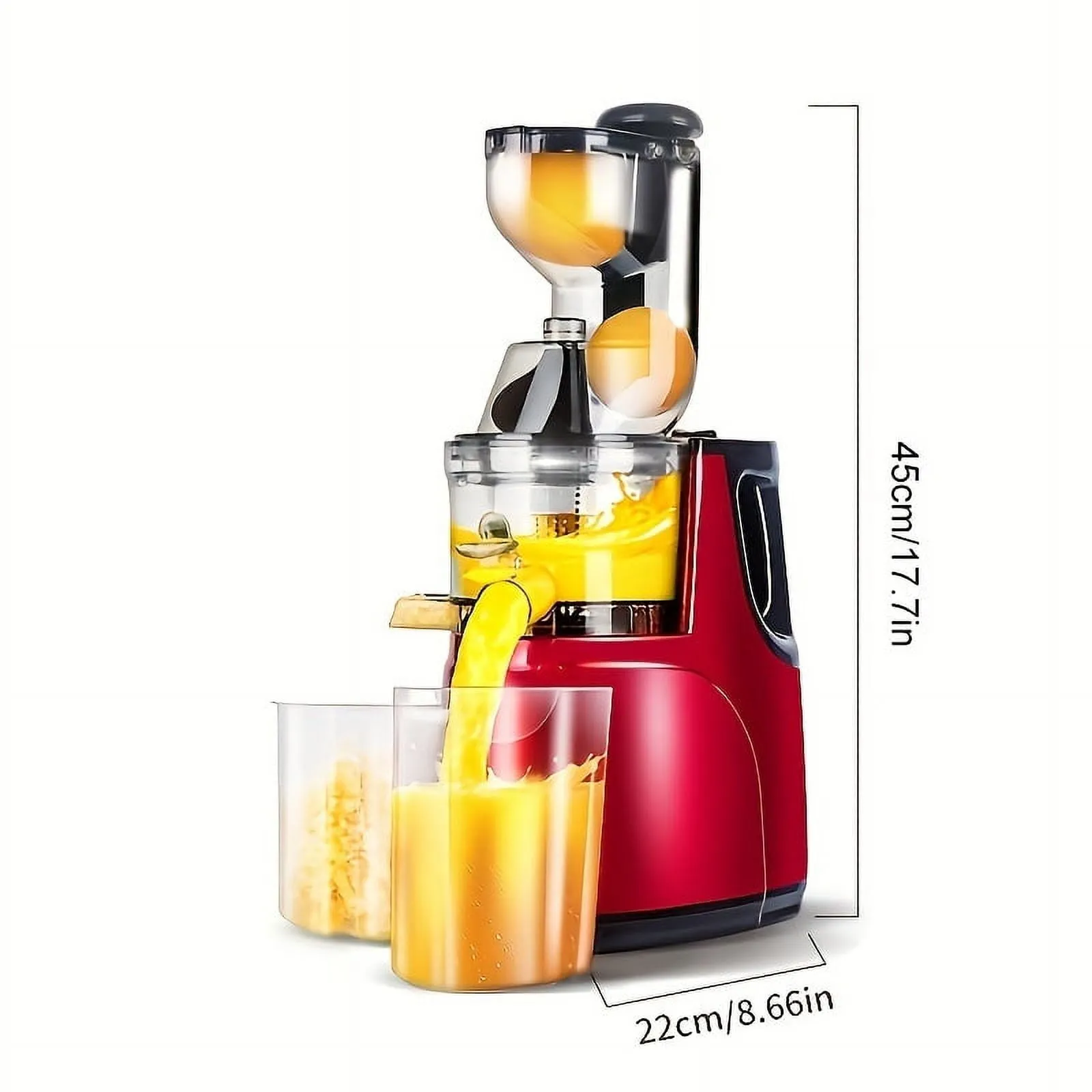 1pc US Plug Slow Masticating Juicer, Cold Press Juice Extractor Nama Juicer Orange Juicer Apples Orange Citrus Juicer Machine With Wide Chute Quiet Motor For Juicer Machines Vegetable And Fruit