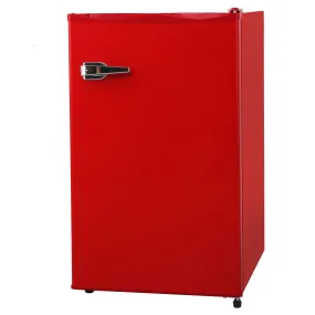 2.3 Cu.ft Compact Upright Freezer, Mini Freezer with Single Door and Shelves, Adjustable Leveling legs, Cold Storage of Food & Beverage for Home, Office, Dormitory, Apartment, Red