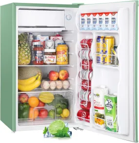 3.2 Cu. Ft. Mini Fridge with Freezer, Adjustable Thermostat, Ideal for Bedroom, Office, Dorm