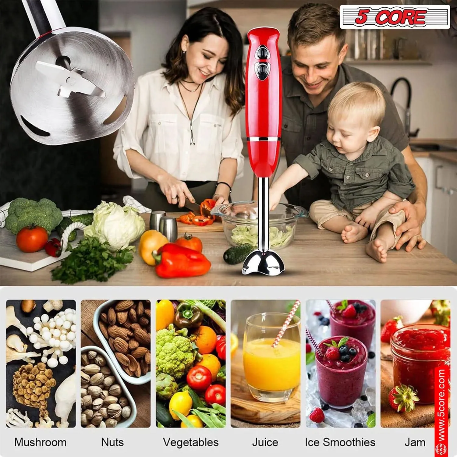 5 Core  500W Immersion Hand Blender