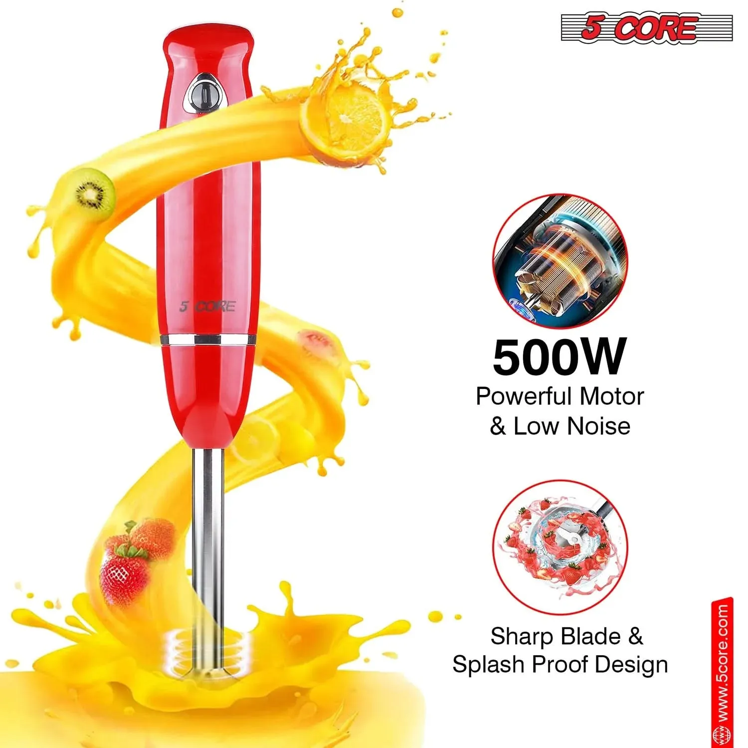 5 Core  500W Immersion Hand Blender