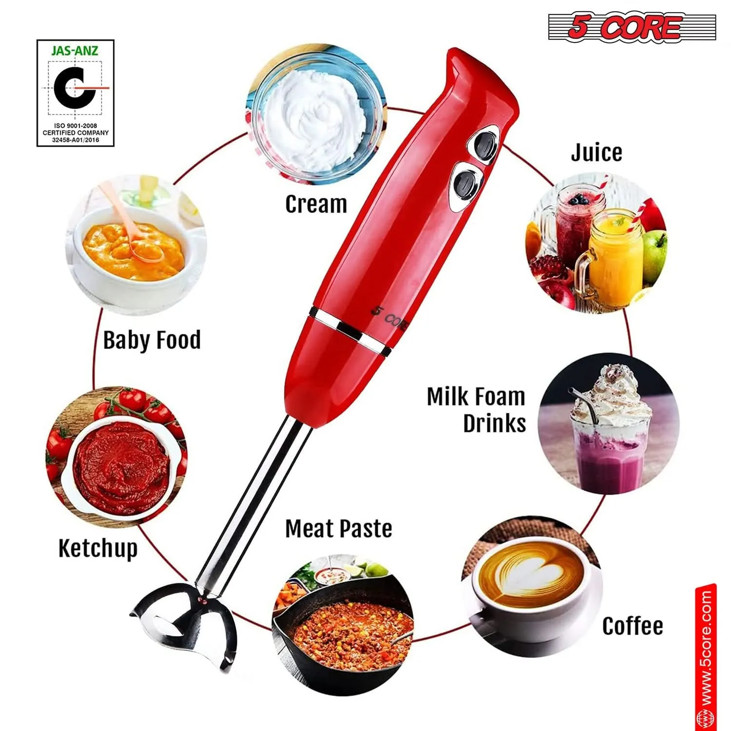 5 Core  500W Immersion Hand Blender