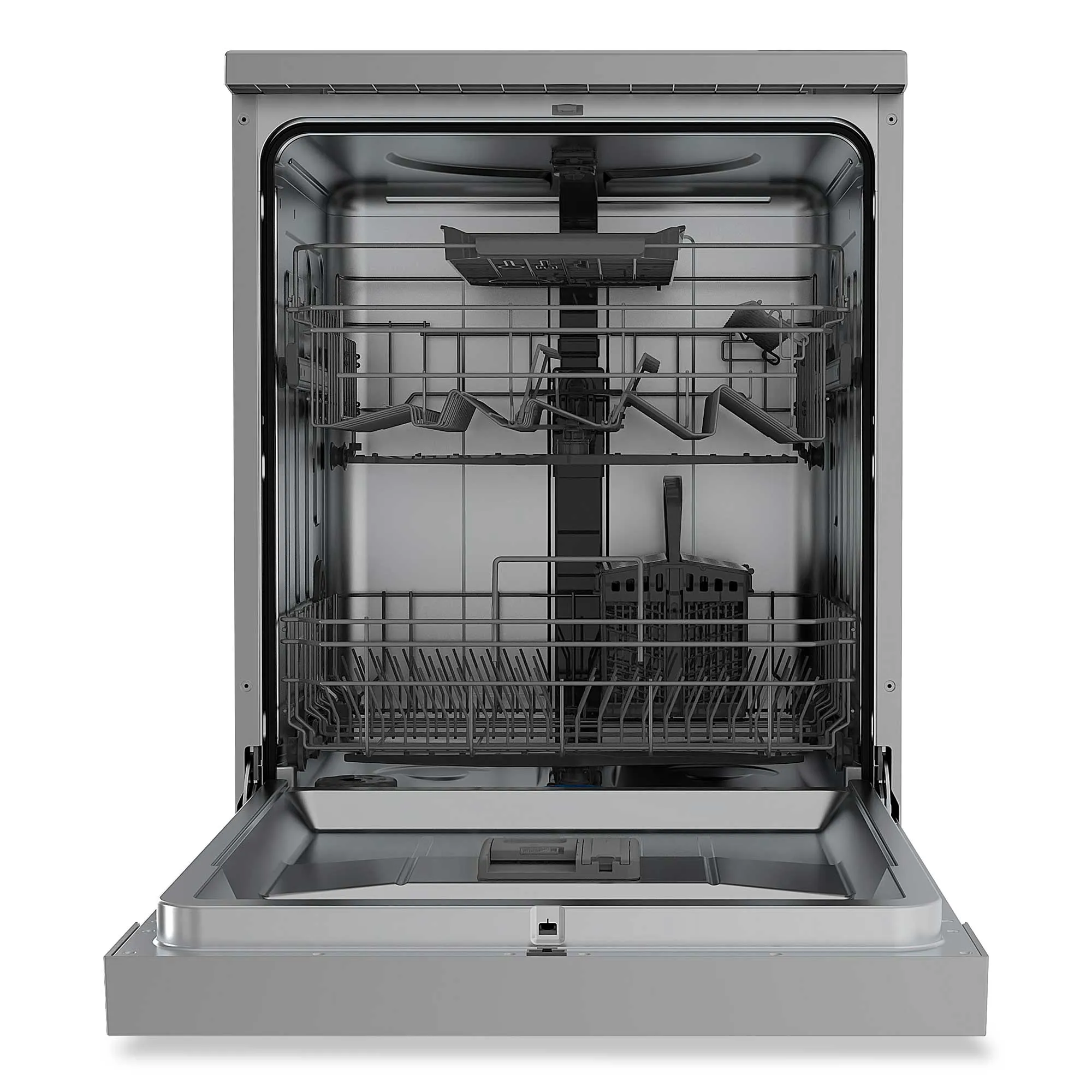 60cm Freestanding Dishwasher, 14 Place Settings, 8 Programs, LED Display, Silver - DH167