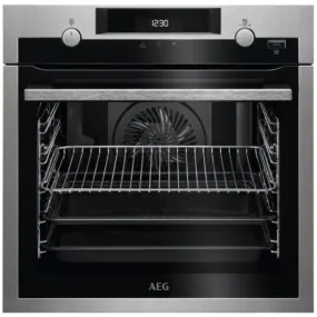 AEG BPS55IE20M 56cm Built In Electric Single SteamBake Oven with Pyrolytic Cleaning Stainless Steel