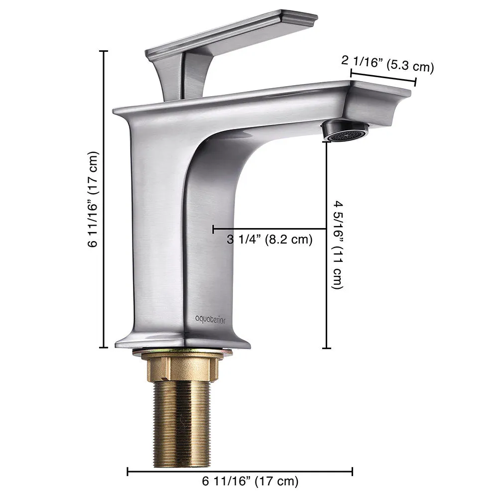 Aquaterior Bathroom Faucet Single Handle for Sinks, 6.7"H