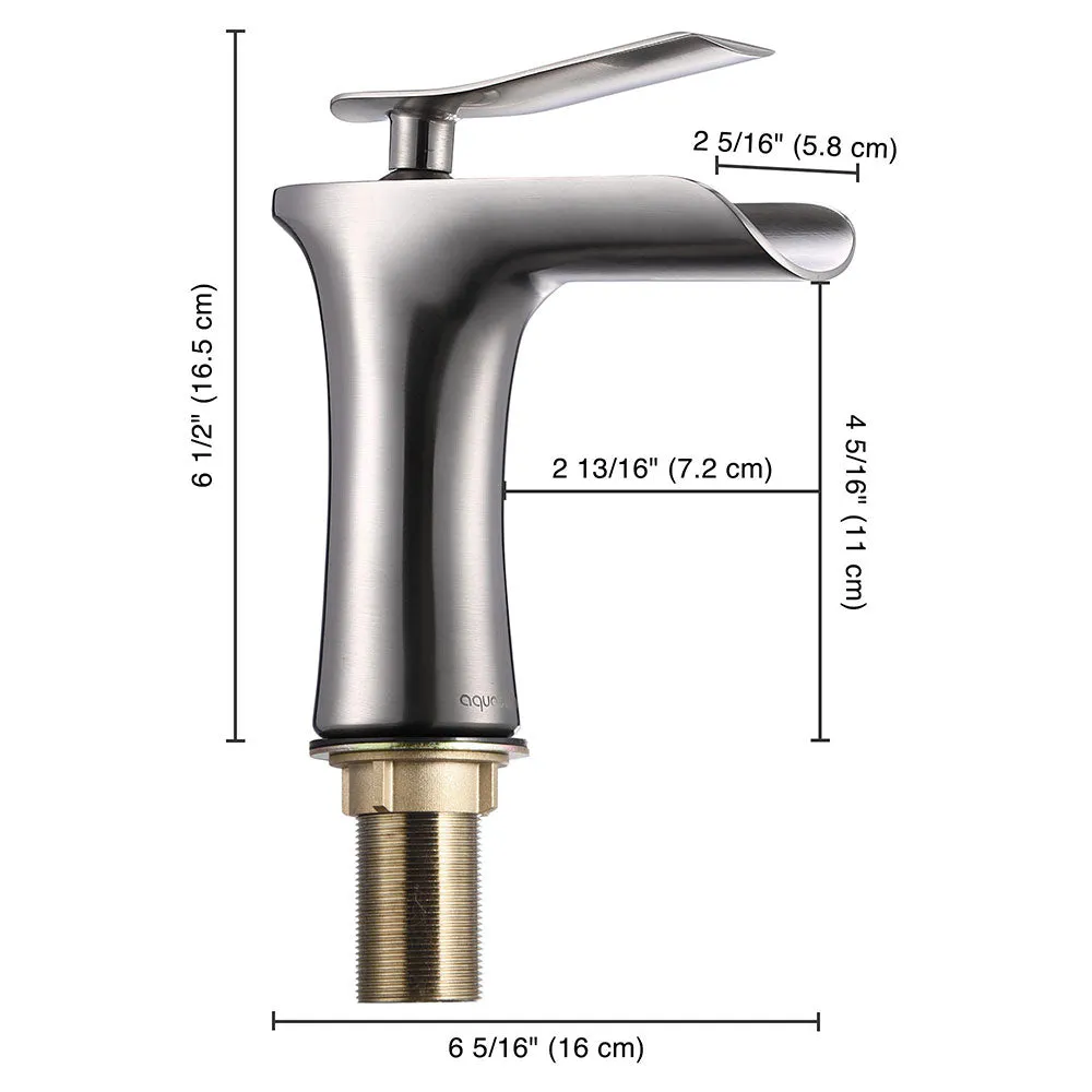 Aquaterior Waterfall Bathroom Faucet Single Handle Hot & Cold 6.5"H