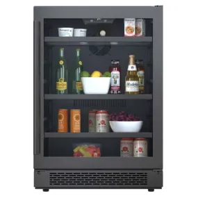 Avallon ABR241BLSS 24" Wide 140 Can Energy Efficient Beverage Center in Black Stainless Steel