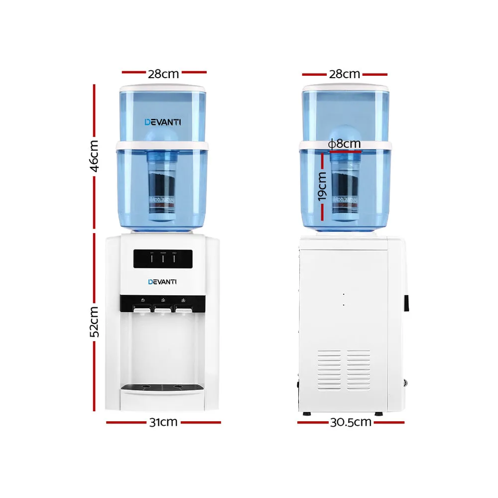 Benchtop Water Filter Purifier Hot Cold Room Temperature 3 Taps