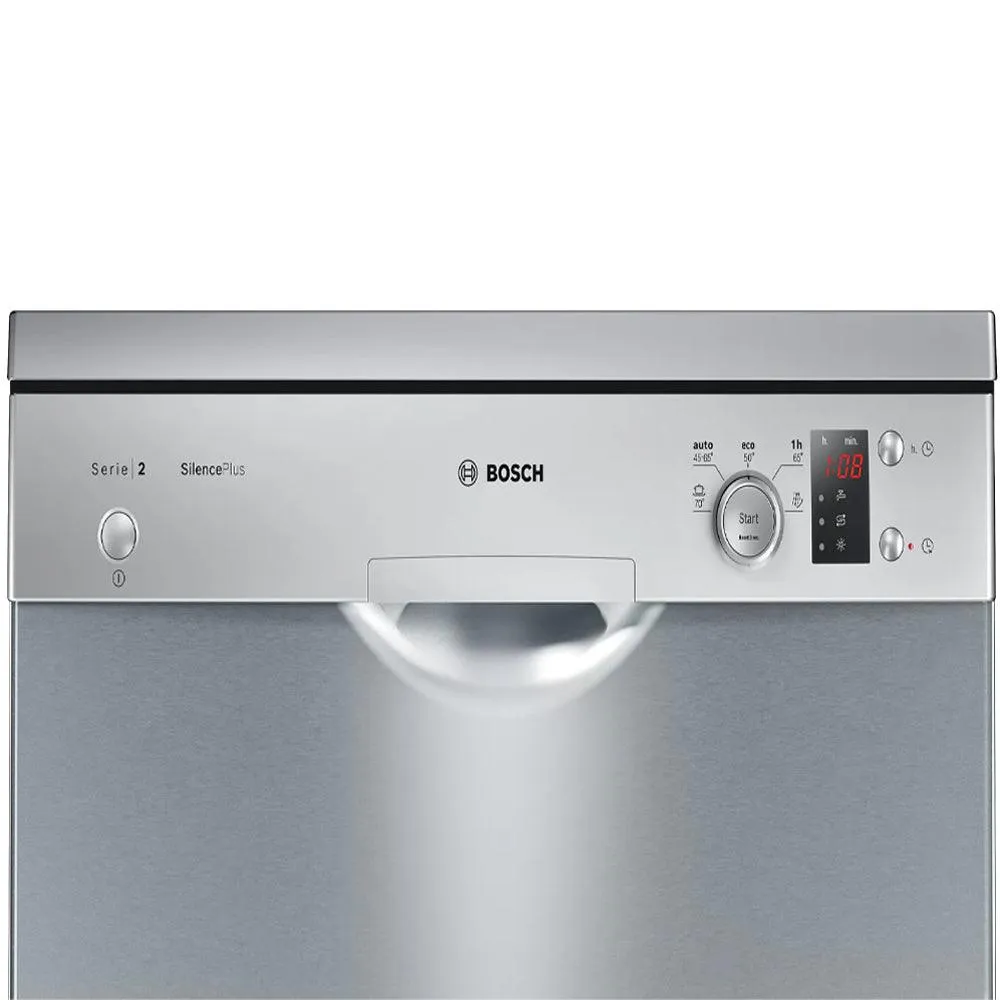 Bosch Free Standing Dishwasher Series 2 SMS25AI00V 12 Person 60cm - Silver Inox