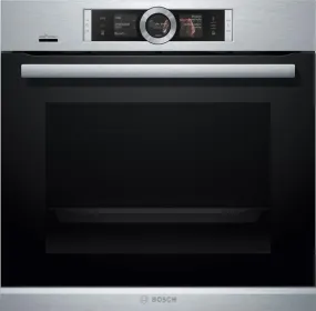 Bosch Serie 8 HRG6769S6B Built-In Stainless Steel Oven, 60 x 60 cm with Added Steam Function