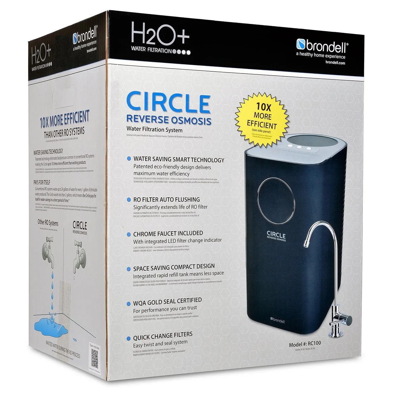 Brondell RC100 Circle Reverse Osmosis Water Filtration System   Designer Faucet