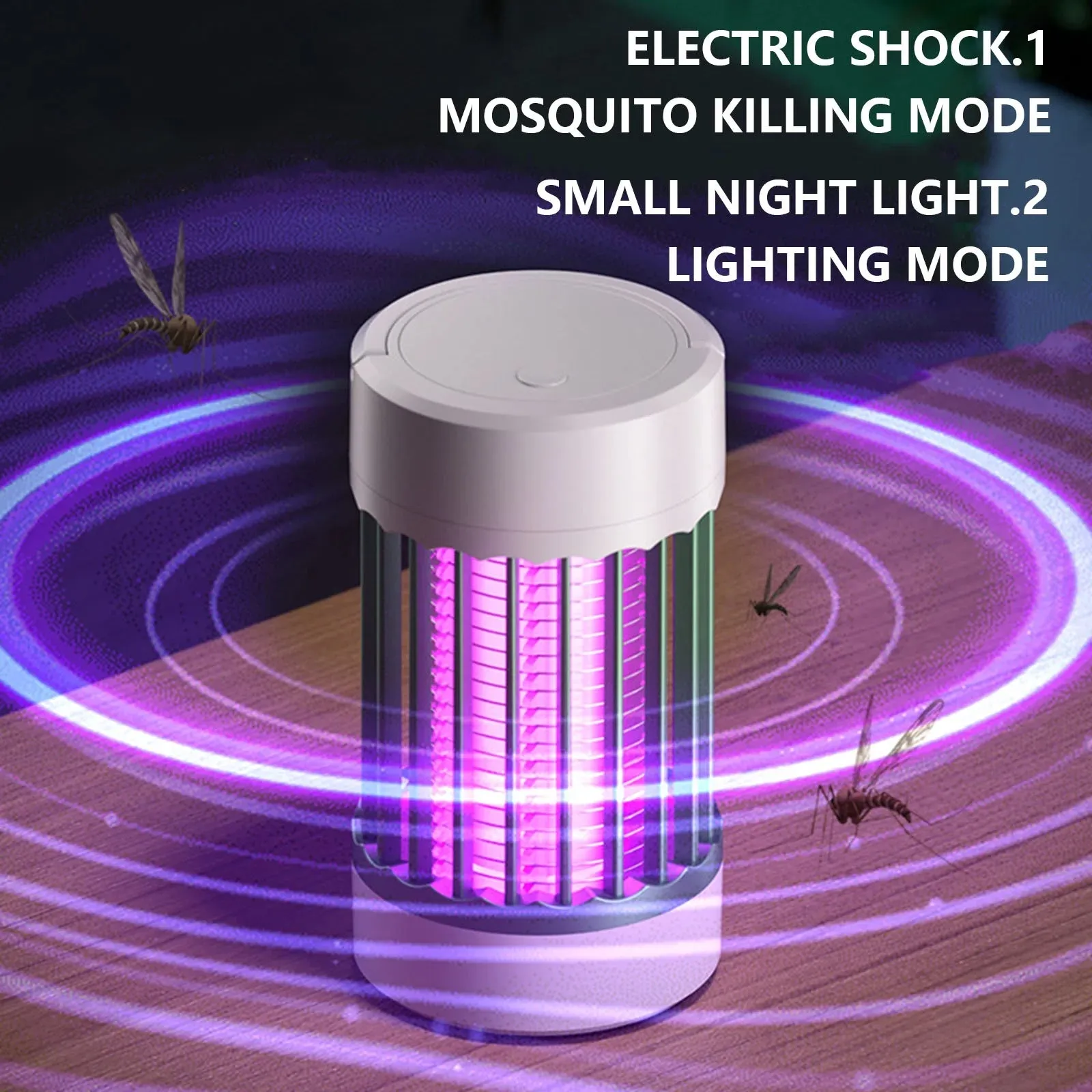 Bug Zapper Outdoor and Indoor, Mosquito Zapper, Fly Zapper, Electric Rechargeable Cordless Waterproof Mosquito Trap, Mosquito Killer Lamp for Home, Patio, Camping and RV, USB Battery Powered