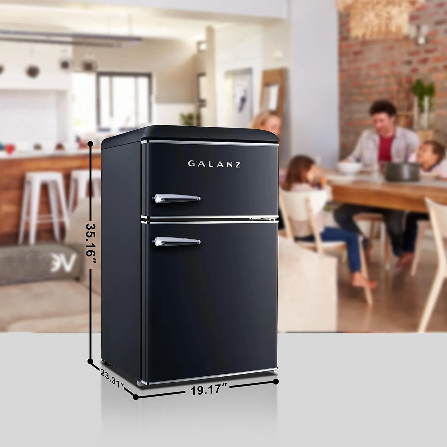 Compact Mini Fridge with Freezer, 2-Door, Energy Efficient, Small Refrigerator, High Efficiency and Low Energy Consumption 3.1 cu ft