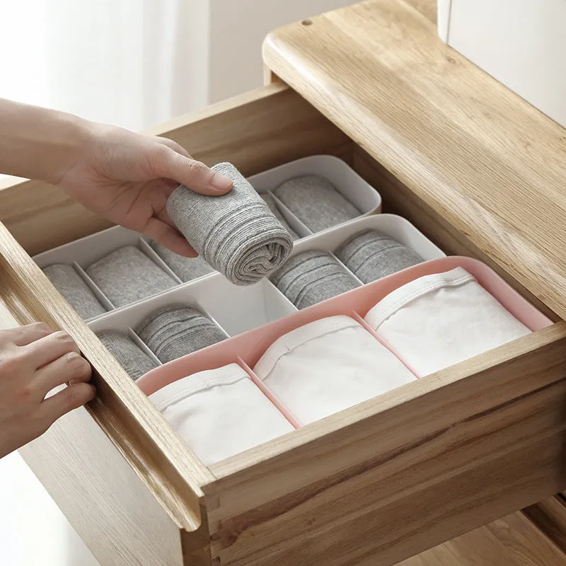 Compartmentalized Sock Storage Box, HG0133