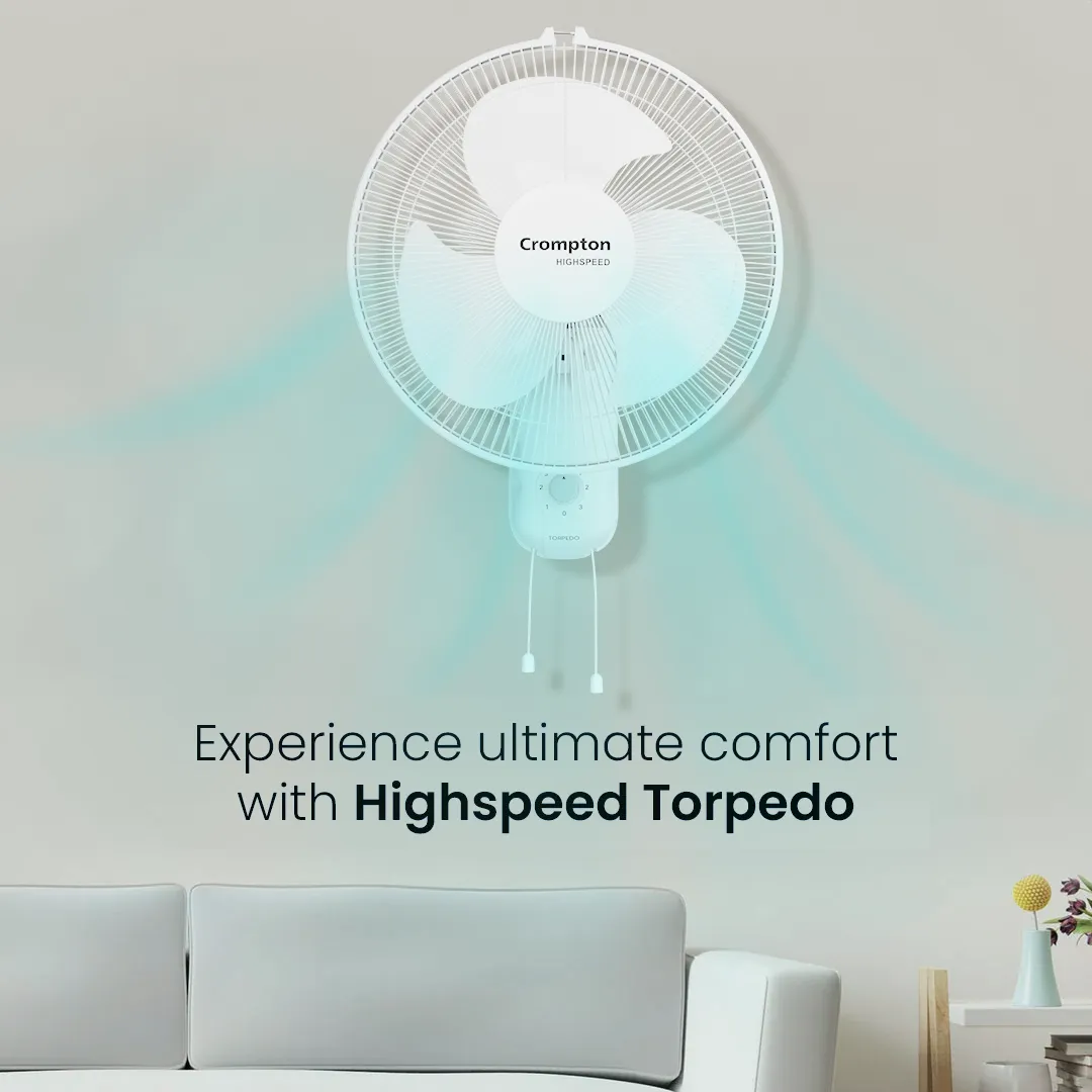 Crompton Highspeed Torpedo Wall Mounted Fan