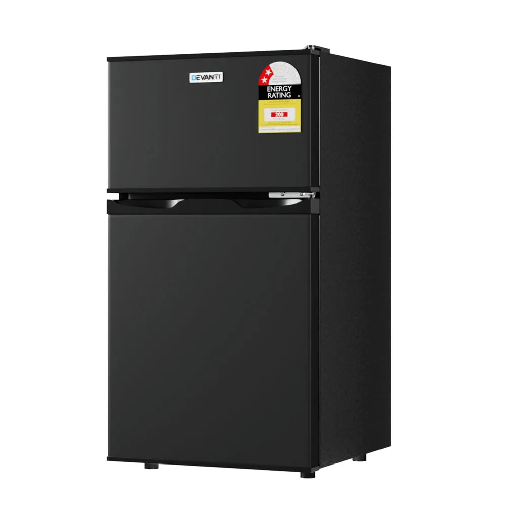 Devanti 80L Bar Fridge Mini Freezer Refrigerator Black