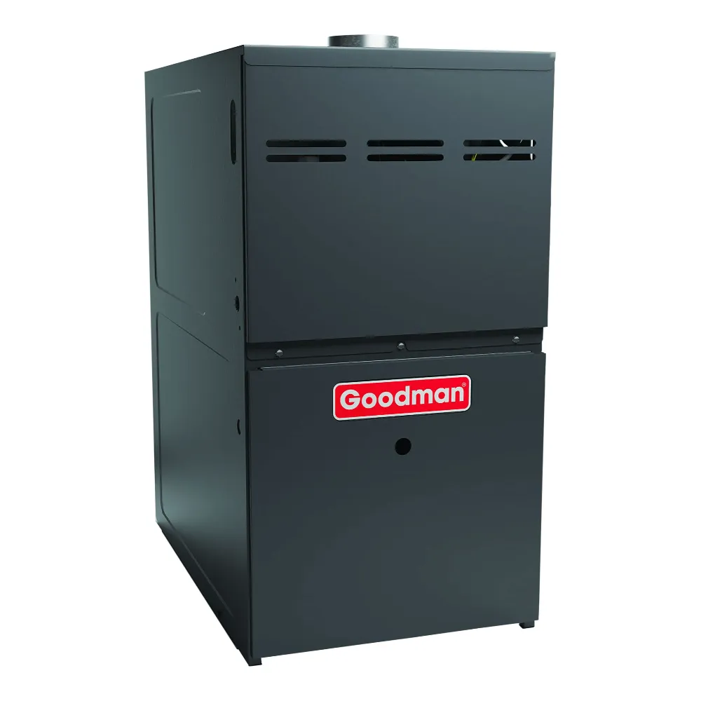 Goodman 80% AFUE 80,000 BTU 2-Stage Low NOx Gas Furnace - Upflow/Horizontal - 21" Cabinet - 2,000 CFM