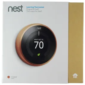 Google Nest Learning Thermostat for Home (3rd Gen) Works with Alexa - Copper