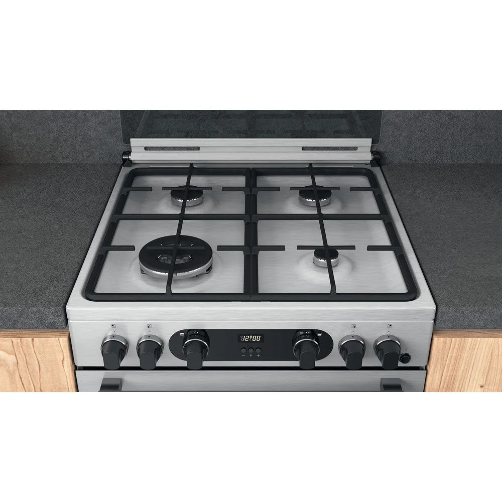 Hotpoint Cannon CD67G0CCX UK Gas Freestanding 60cm Double Cooker Inox