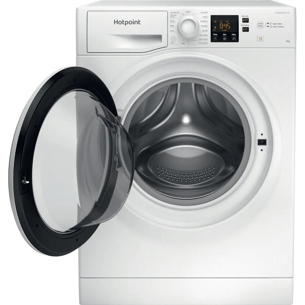 Hotpoint NSWF945CWUKN 9Kg Washing Machine, 1400 rpm, 59.5cm Wide - White