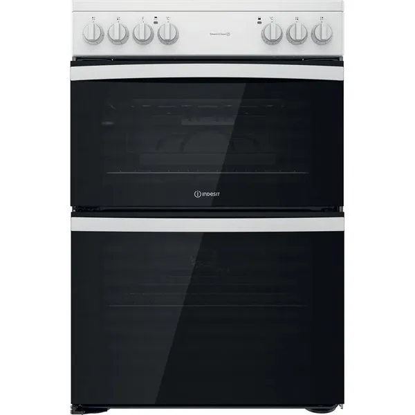 Indesit ID67V9KMWUK Double cooker White