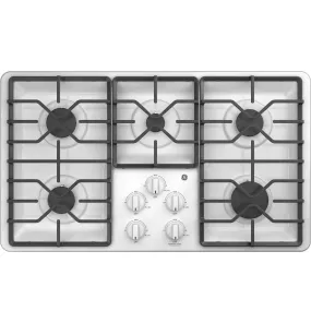 JGP3036DLWW GE® 36" Built-In Gas Cooktop with Dishwasher-Safe Grates