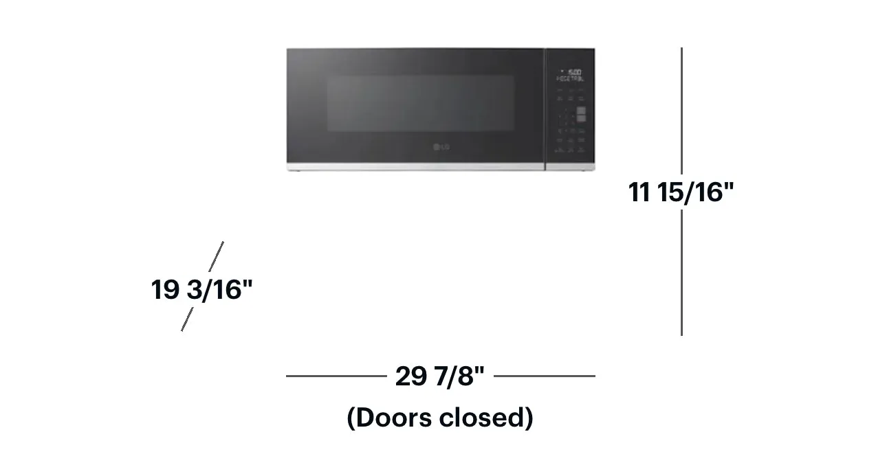 LG - 1.3 Cu. Ft. Low-Profile Over-The-Range Microwave with EasyClean - Black
Model:MVEF1323F