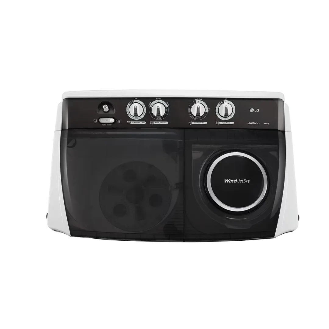 LG 7.5Kg Semi Automatic Top Load Washing Machine, Roller Jet Pulsator, Dark Gray