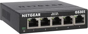 Netgear 5-Port Gigabit Ethernet Unmanaged Switch, RJ45 10/100/1000, Rugged Metal Case, LED