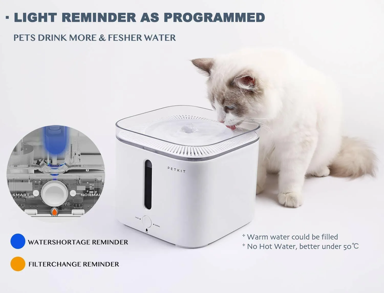 PETKIT EVERSWEET 2 Ultra-Silent Smart Water Drinking Fountain Pet Dog Cat Dispenser Feeder 2L