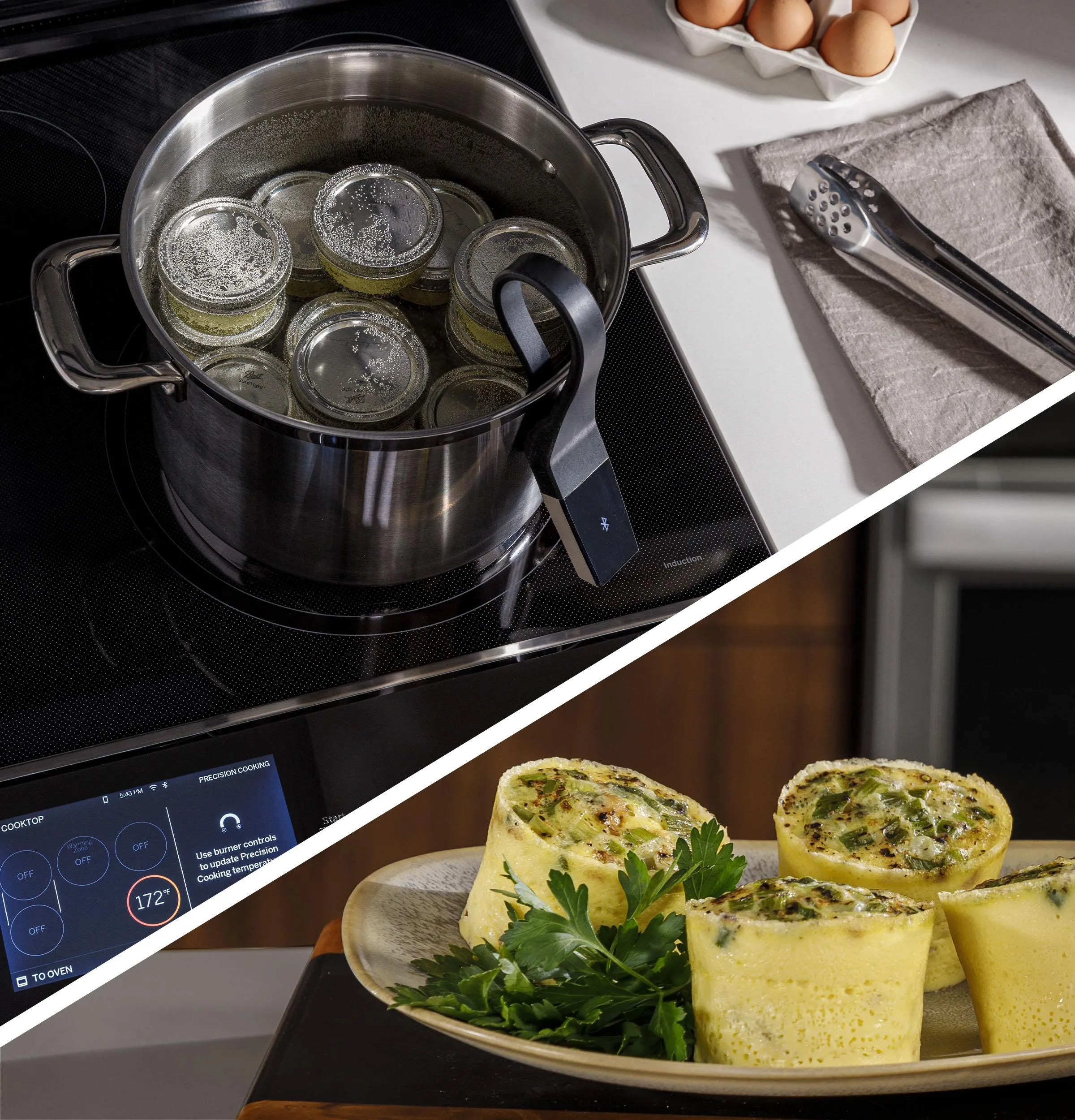 PHS930YPFS GE Profile™ 30" Smart Slide-In Fingerprint Resistant Front-Control Induction and Convection Range with No Preheat Air Fry