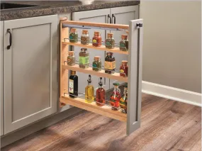 Rev-A-Shelf 6" Wood Pullout Base Organizer 438-BC-6C