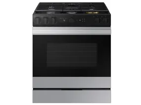 Samsung NSG6DG8500SR Bespoke 6.0 cu. ft. Smart Slide-In Gas Range with Air Sous Vide & Air Fry in Stainless Steel