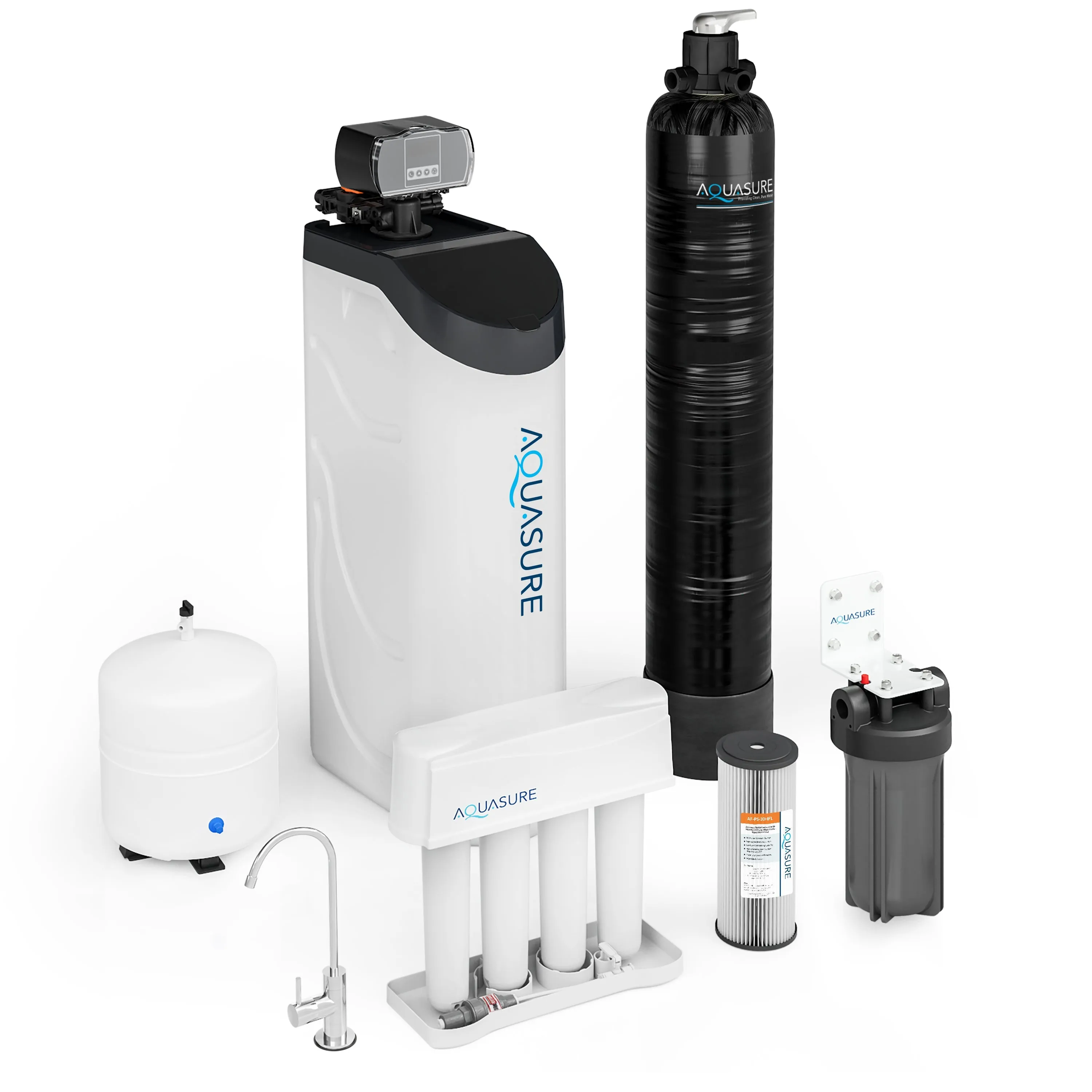 Signature Lite Series Water Treatment System with All-in-One Water Softener - 75 GPD Reverse Osmosis Filtration System