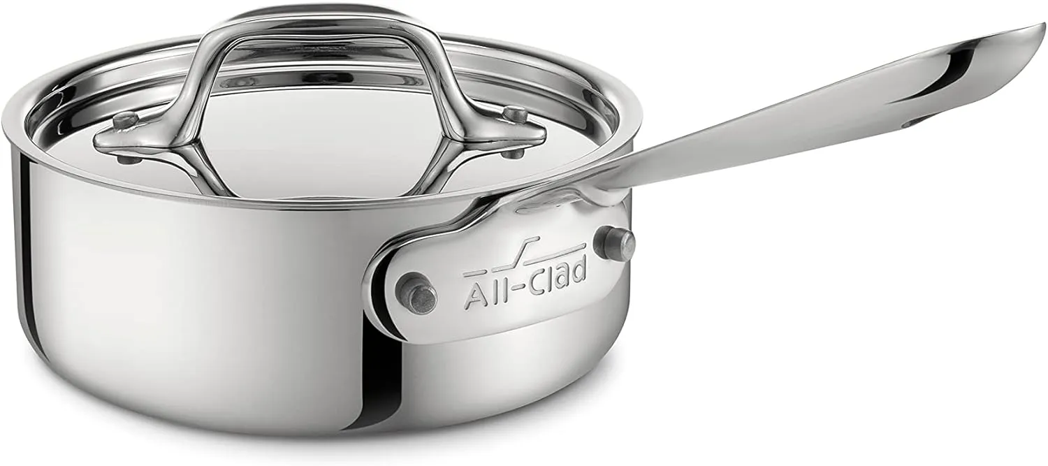 Stainless Steel Tri-Ply Dishwasher Safe Sauce Pan with Lid