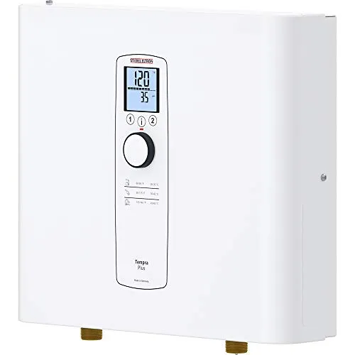 Stiebel Eltron Tankless Water Heater – Tempra 24 Plus – Electric, On Demand Hot Water, Eco, White, 20.2