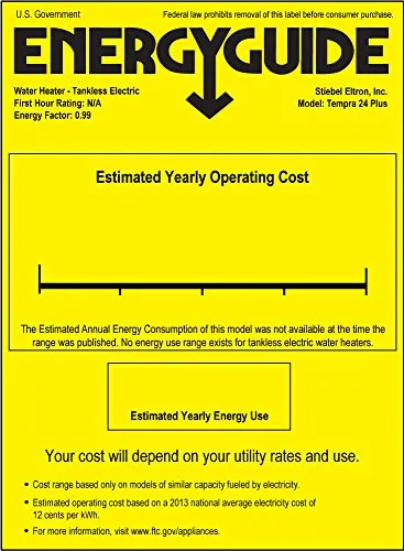 Stiebel Eltron Tankless Water Heater – Tempra 24 Plus – Electric, On Demand Hot Water, Eco, White, 20.2