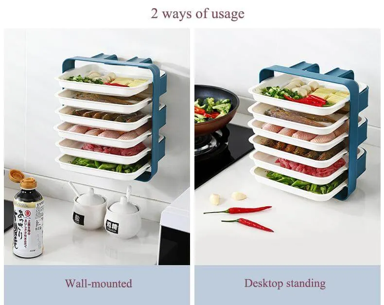 Wall-Mounted Space Saving Kitchen Organizer