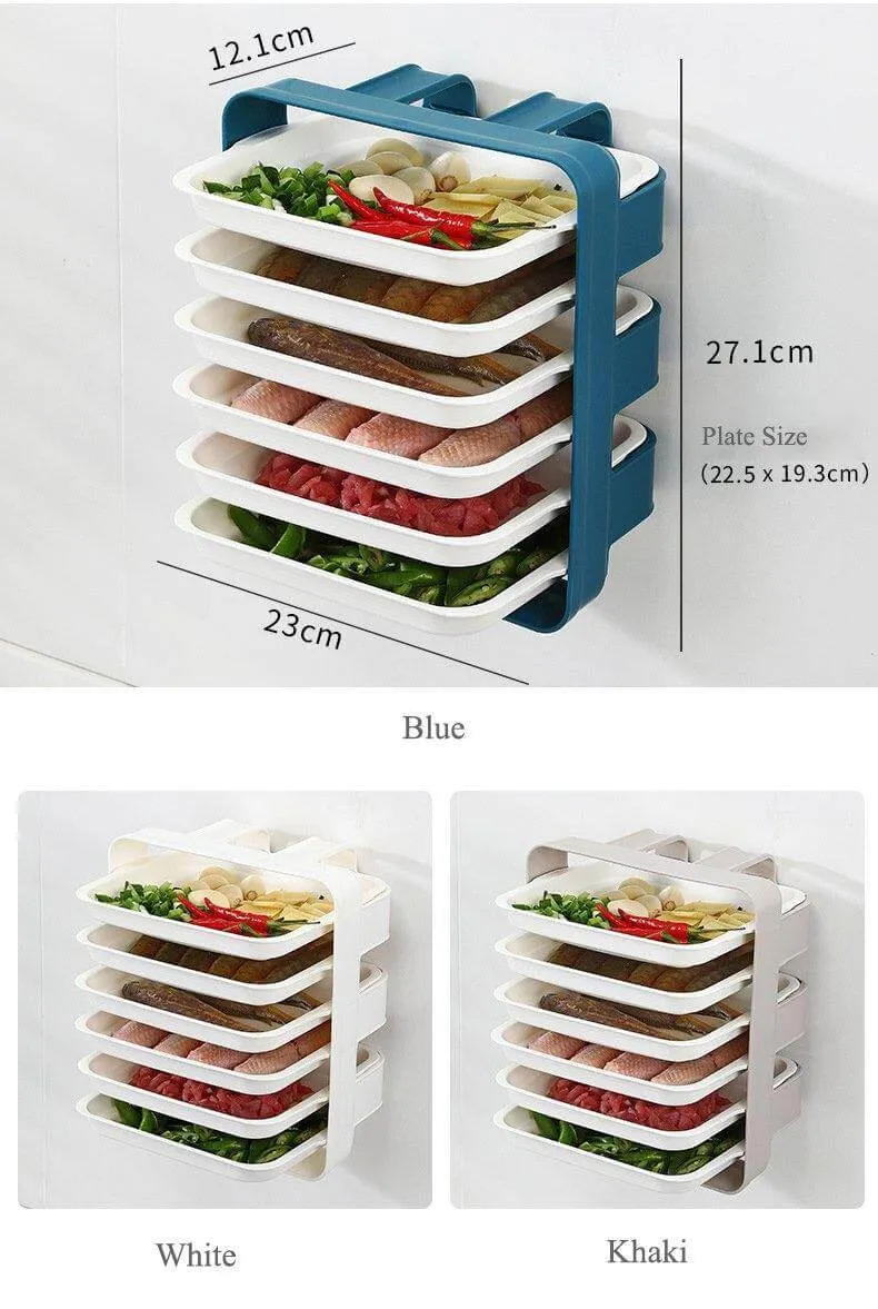 Wall-Mounted Space Saving Kitchen Organizer